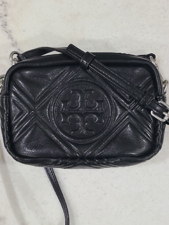 Tory Burch Perry Bombe Puffy Mini Black Crossbody Bag